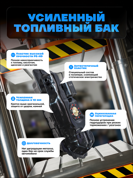 Топливный бак Hyundai Click 2002-2011 г.в - 45 л. (bolt-on)